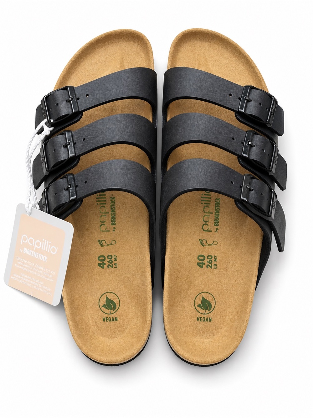 Birkenstock Papillio Black Triple-Strap Sandals